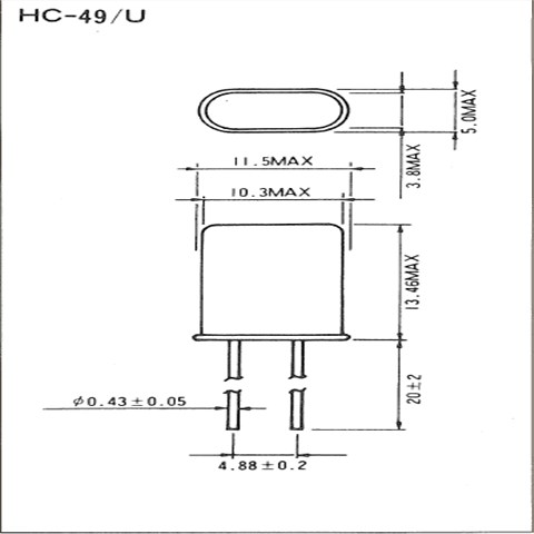 京瓷晶振,插件晶振,HC-49U晶振